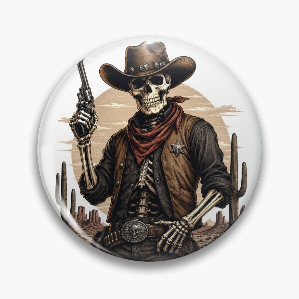 Item preview, Skeleton Cowboy in the Wild West Desert designed and sold by LovePrintArt.