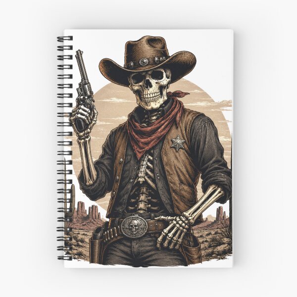 Item preview, Skeleton Cowboy in the Wild West Desert designed and sold by LovePrintArt.