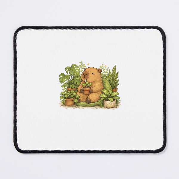 Item preview, Plant Lover Capybara Cute Botanical Animal Design designed and sold by Rogue Heart Collective™.