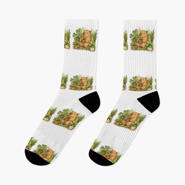 Item preview, Plant Lover Capybara Cute Botanical Animal Design designed and sold by Rogue Heart Collective™.
