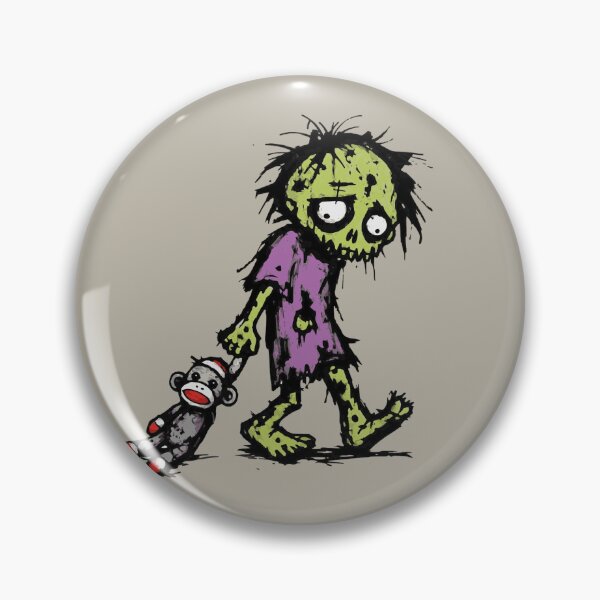 Item preview, Funny Little Zombie Bedtime Sock Monkey Stuffie designed and sold by TackyTime.