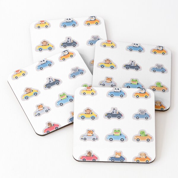 Item preview, Cute Animals Driving Cars Sticker Sheet designed and sold by KAWAII STUDIO NB.