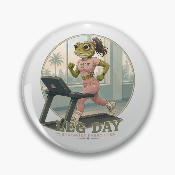 Item preview, Gym Frog Leg Day Stronger Every Step Female Workout designed and sold by MythicCotton.