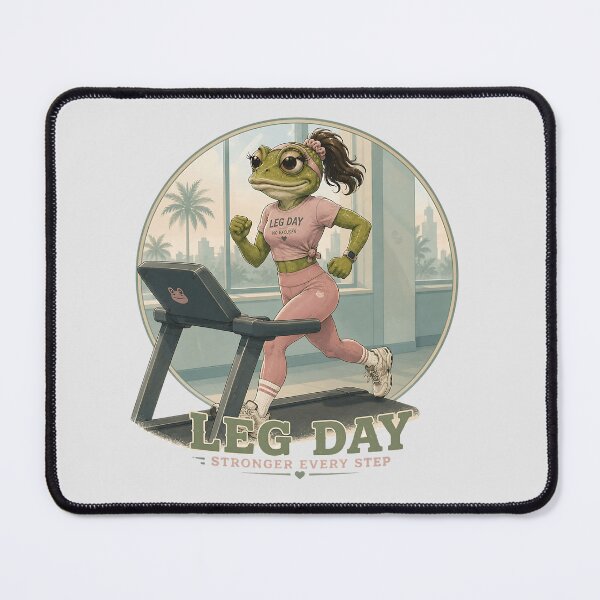 Item preview, Gym Frog Leg Day Stronger Every Step Female Workout designed and sold by MythicCotton.