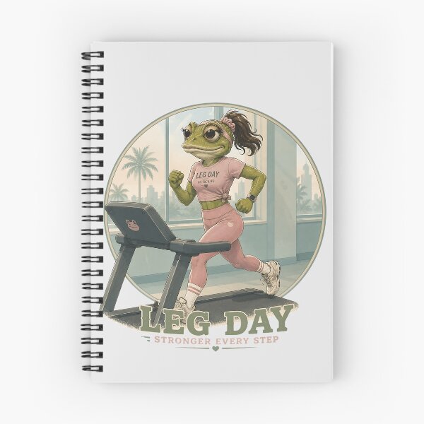 Item preview, Gym Frog Leg Day Stronger Every Step Female Workout designed and sold by MythicCotton.