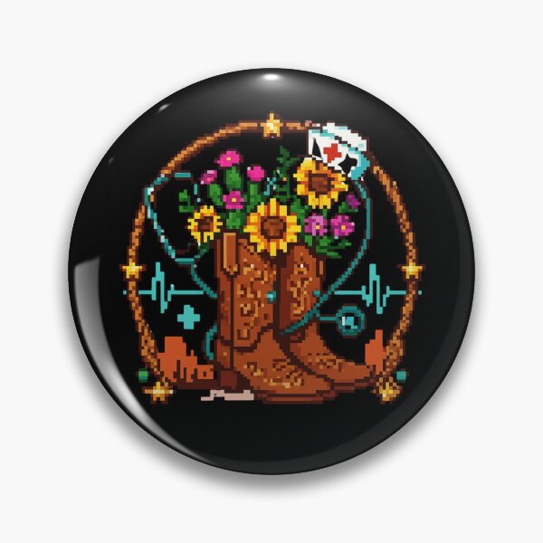 Item preview, Retro Groovy Nurse Wildflower Garden Aesthetic Medical Apparel designed and sold by PACS0011.