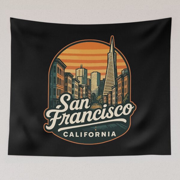 Item preview, San Francisco California USA Retro Travel designed and sold by TomFrontierArt.