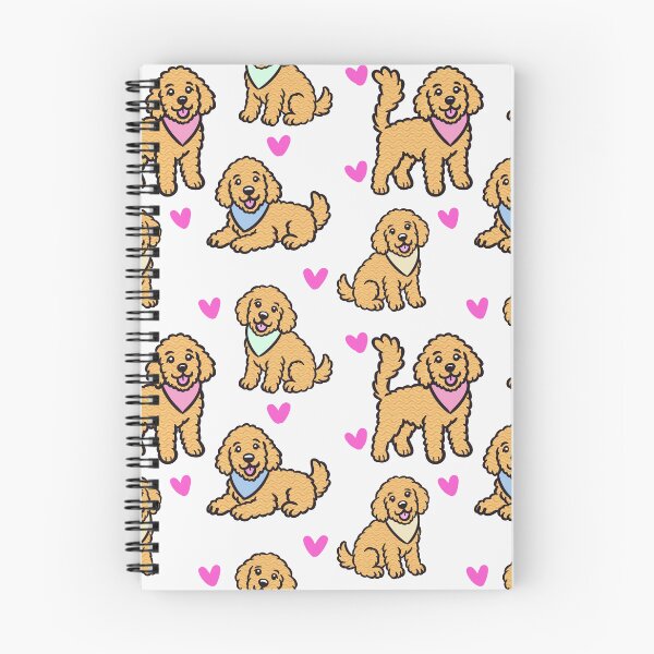 Item preview, Goldendoodle Dogs and Hearts Doodle Pattern designed and sold by CI Creative Design LLC.