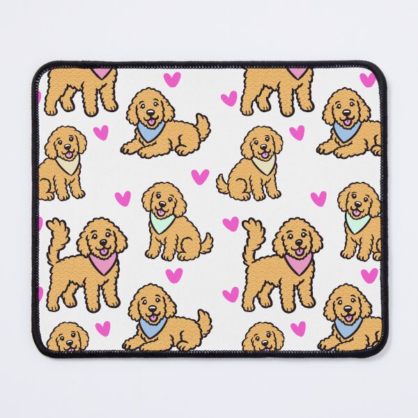 Item preview, Goldendoodle Dogs and Hearts Doodle Pattern designed and sold by CI Creative Design LLC.