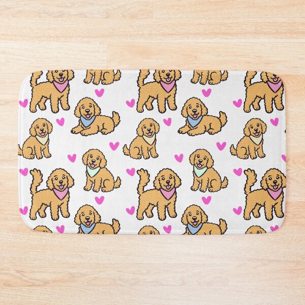 Item preview, Goldendoodle Dogs and Hearts Doodle Pattern designed and sold by CI Creative Design LLC.