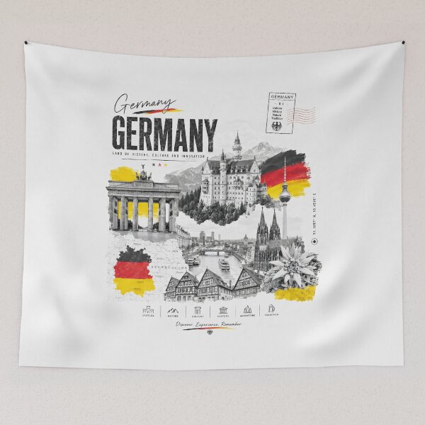Item preview, Germany Minimalist Travel Art designed and sold by AtuqStudio.