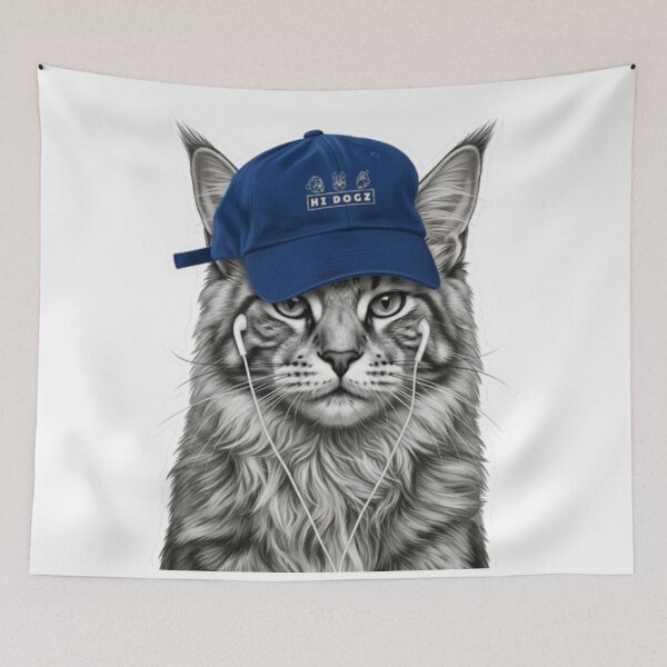 Item preview, stylish cat designed and sold by Snurly.