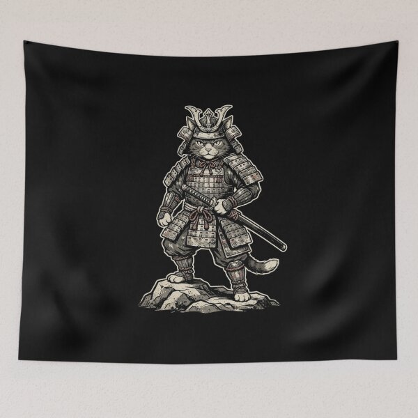 Item preview,  Cat Samurai | Japanese Sword Warrior Design Cat Art designed and sold by SOUFIANE1991.