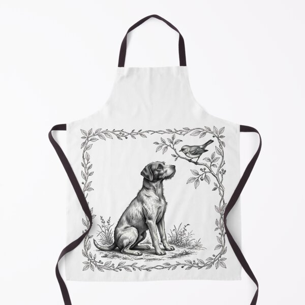 Item preview, Dog Watching Bird on Branch Illustration designed and sold by Linework Studio.