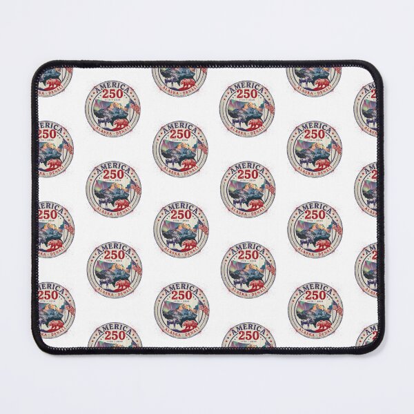 Item preview, America 250 Alaska Vintage Badge Moose Bear Mountain Patriotic Est 1776 Design v2 designed and sold by DarylWelsh2024.