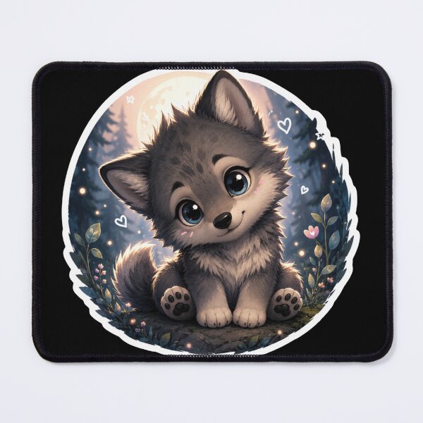 Item preview, Adorable Wolf Forest Portrait designed and sold by PatternFly.