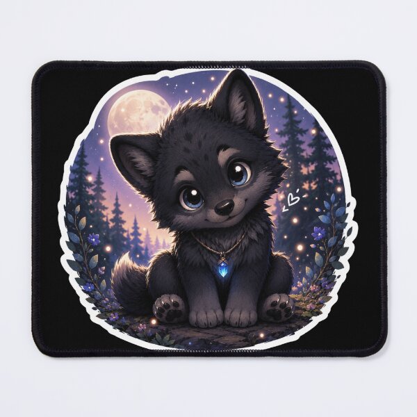 Item preview, Adorable Wolf Forest Portrait designed and sold by PatternFly.