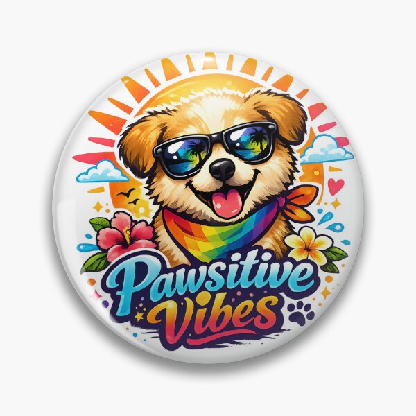 Item preview, Pawsitive Vibes – Cute Summer Puppy with Sunglasses designed and sold by Stubblejumper Artworks.