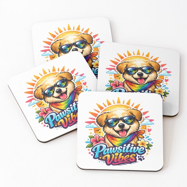 Item preview, Pawsitive Vibes – Cute Summer Puppy with Sunglasses designed and sold by Stubblejumper Artworks.
