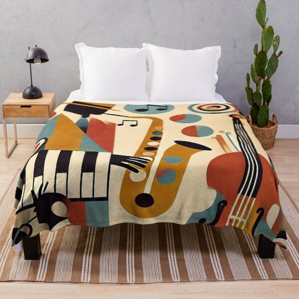 Item preview, Mid Century Modern Jazz Trio Minimalist Art designed and sold by Lee Hiller Designs.