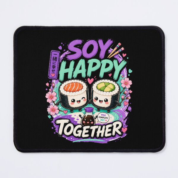 Item preview, Soy Happy Together – Cute Kawaii Sushi Couple designed and sold by Gee-Na.