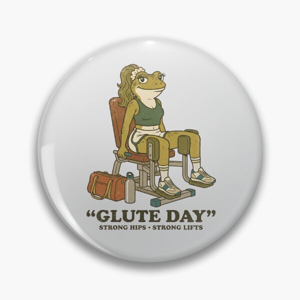 Item preview, Gym Frog Glute Day Strong Hips Female Retro Workout designed and sold by MythicCotton.