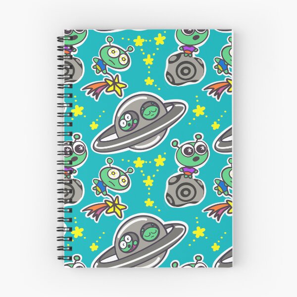 Item preview, Green Aliens UFO Space Doodle Pattern designed and sold by CI Creative Design LLC.