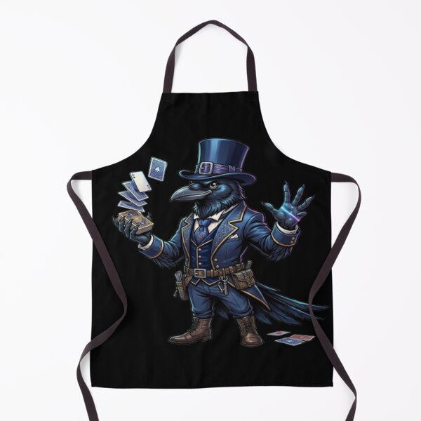 Item preview, Magician Raven with Playing Cards Illustration designed and sold by DailySparks.