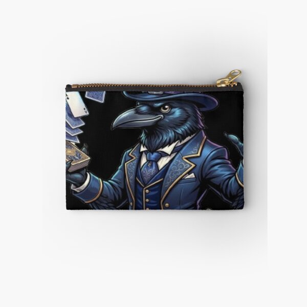 Item preview, Magician Raven with Playing Cards Illustration designed and sold by DailySparks.