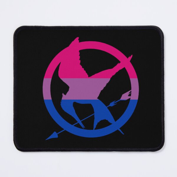 Item preview, Bisexual Pride Flag Mockingjay Pin designed and sold by JammerSammer.