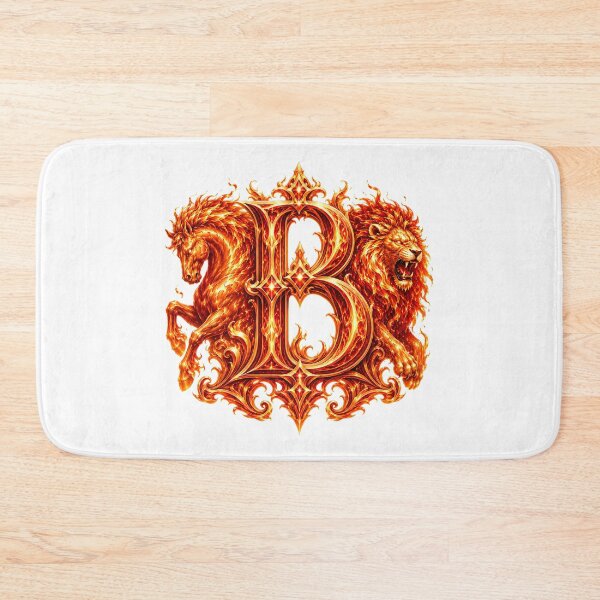 Item preview, Flameborn Zodiac: The Horse-Leo Inferno Letter B designed and sold by BlissBlvdShop.