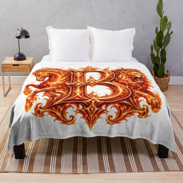 Item preview, Flameborn Zodiac: The Horse-Leo Inferno Letter B designed and sold by BlissBlvdShop.