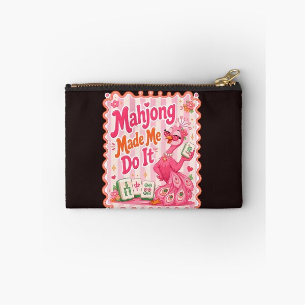 Item preview, Mahjong Made Me Do It Cute Pink Peacock Mahjong Design designed and sold by WHDProduction45.