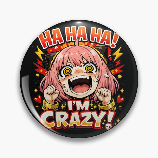 Item preview, HA HA HA I'M CRAZY Anime Girl Pink Hair Meme T-Shirt designed and sold by IMOBILYARI.