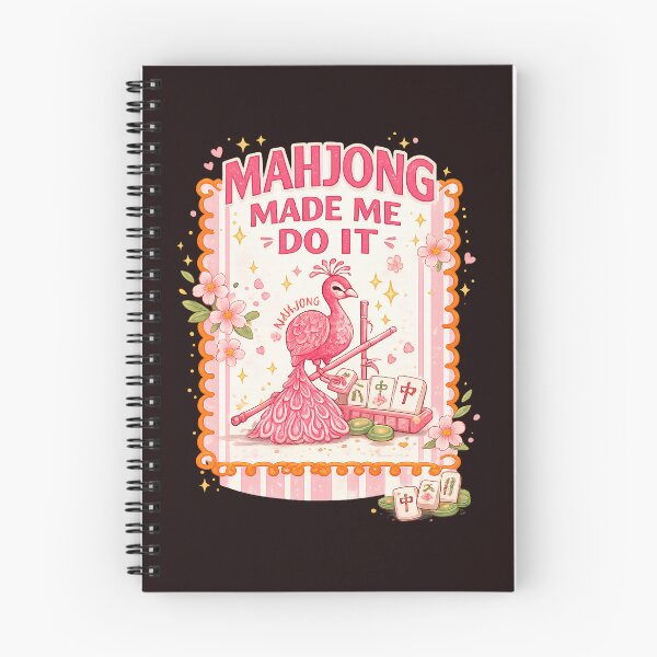 Item preview, Mahjong Made Me Do It Cute Pink Peacock Mahjong Design designed and sold by WHDProduction45.