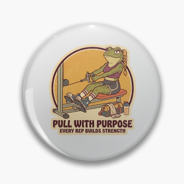 Item preview, Gym Frog Pull With Purpose Retro Back Workout Female designed and sold by MythicCotton.