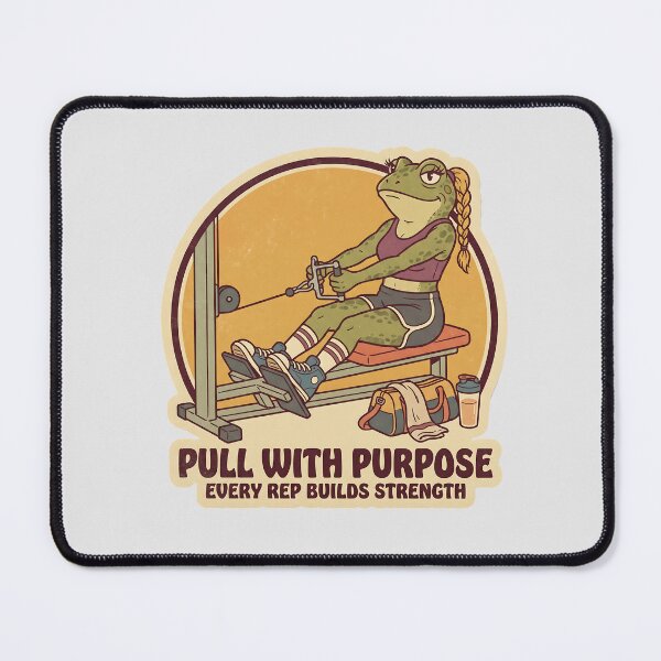 Item preview, Gym Frog Pull With Purpose Retro Back Workout Female designed and sold by MythicCotton.