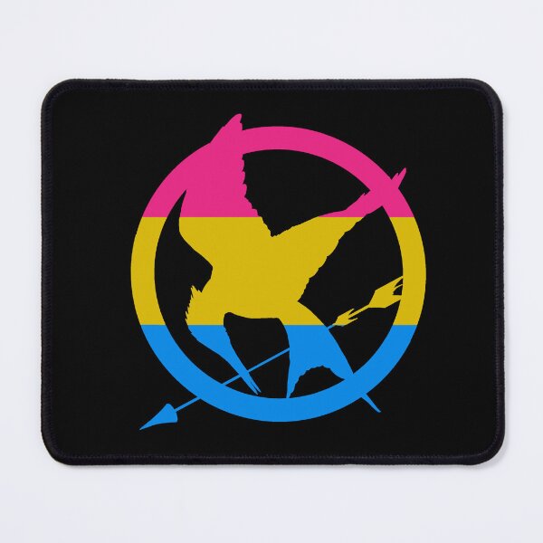 Item preview, Pansexual Pride Flag Mockingjay Pin designed and sold by JammerSammer.