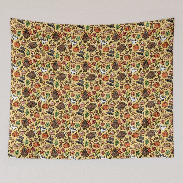 Item preview, Thanksgiving Turkey Dinner Doodle Pattern Fall Holiday designed and sold by CI Creative Design LLC.