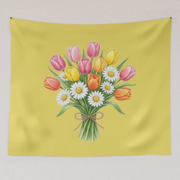 Item preview,  Bouquet of tulips and daisies designed and sold by Galart58.