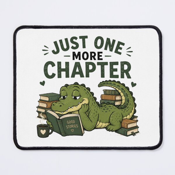 Item preview, Alligator Reading Just One More Chapter Funny Book Lover designed and sold by AMICO77.