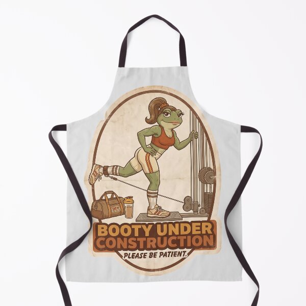 Item preview, Gym Frog Booty Under Construction Retro Workout designed and sold by MythicCotton.