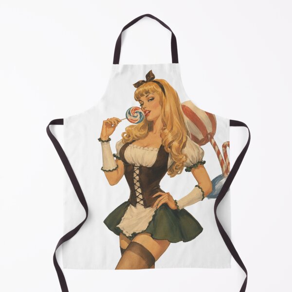 Item preview, Vintage Candy Pin-Up Girl | Original Retro Sweet Shop Illustration designed and sold by Cosplayvintage.