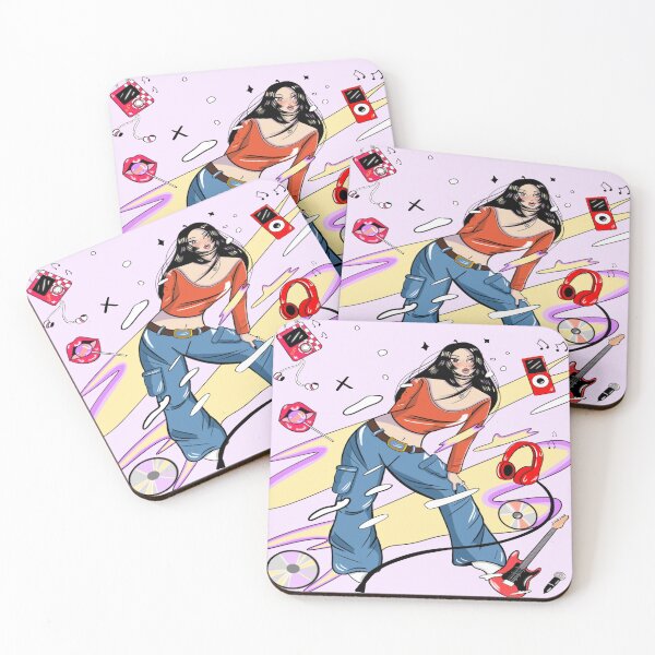 Item preview, Y2K aesthetic fashion illustration - A girl who loves music designed and sold by Lyxeiart.