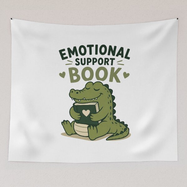 Item preview, Alligator Reading Emotional Support Book Cute Book Lover Design designed and sold by AMICO77.