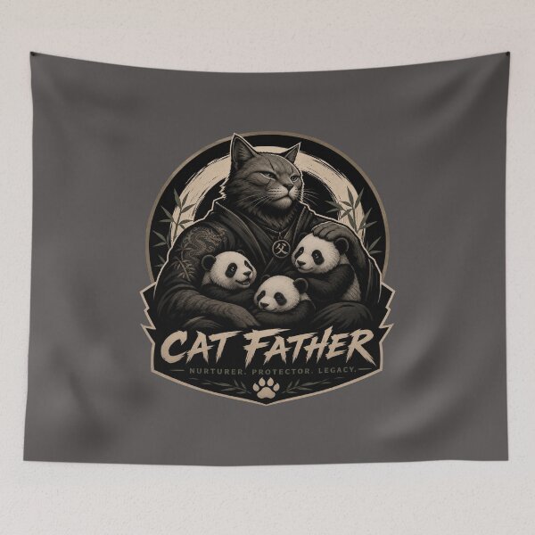 Item preview, panda/cat father designed and sold by @jon.