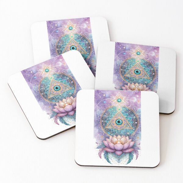 Item preview, Lotus Om Mandala Spiritual Art | Boho Feathers Meditation Design designed and sold by LONE SPIRIT CO..