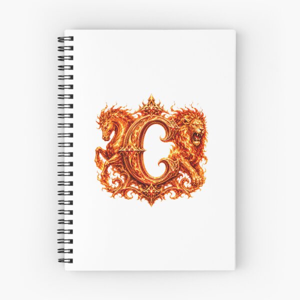 Item preview, Flameborn Zodiac: The Horse-Leo Inferno Letter C designed and sold by BlissBlvdShop.