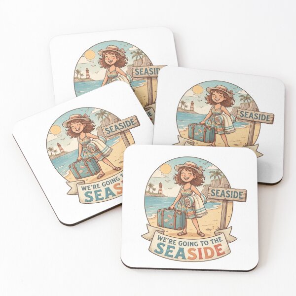 Item preview, We're Going To The Seaside Sticker designed and sold by Imaginarium of Chaos falcon88 .