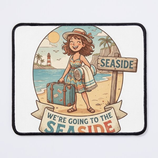 Item preview, We're Going To The Seaside Sticker designed and sold by Imaginarium of Chaos falcon88 .
